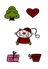 Clipart-Set: Weihnachten und Advent