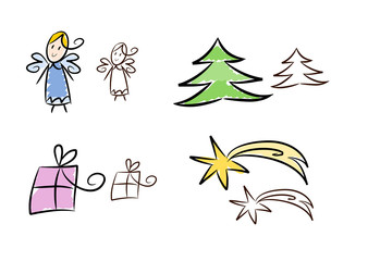 Clipart-Set: Weihnachten und Advent (2 Farbversionen)