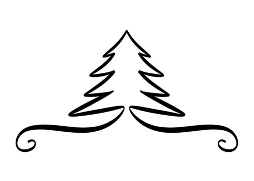 Für Design, Logo, etc.: Weihnachtsbaum / Nadelbaum