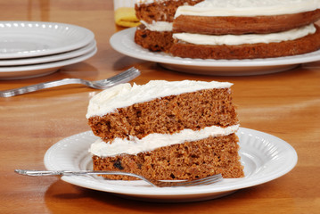 carrot cake on a plate