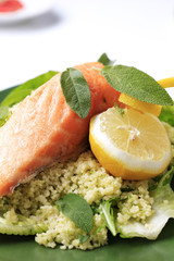 Salmon and couscous