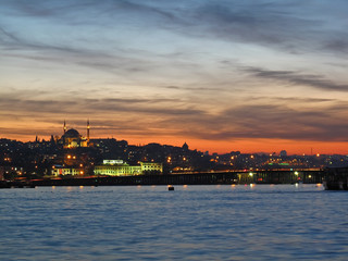 Fototapeta premium Sunset on the Golden Horn Bay