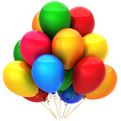 Helium balloons multicolored (Hi-Res)
