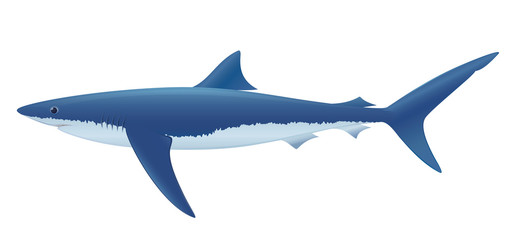 Blue Shark. "Full compatible. Created with gradients."
