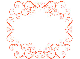 Red Christmas frame with text area