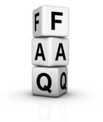 Frequently Asked Questions symbol isolated on white background