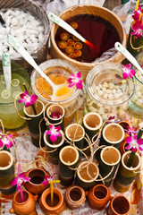 Colorful Thai style drink.