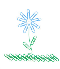 Flower from paper clips