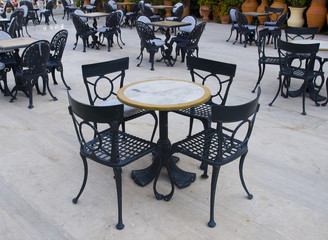 Table and chairs in outdoor