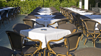 Table and chairs in outdoor
