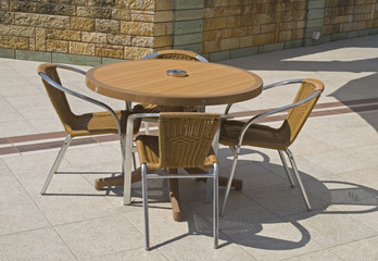 Table and chairs in outdoor