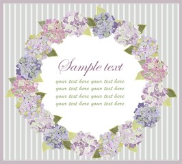 Decorative framework. Hydrangea.