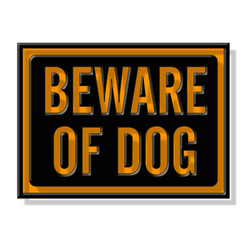 panneau beware of dog