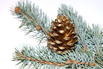 Gold pine cone