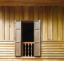 Wood wall and window