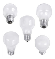 light bulb in five different angle of shoot