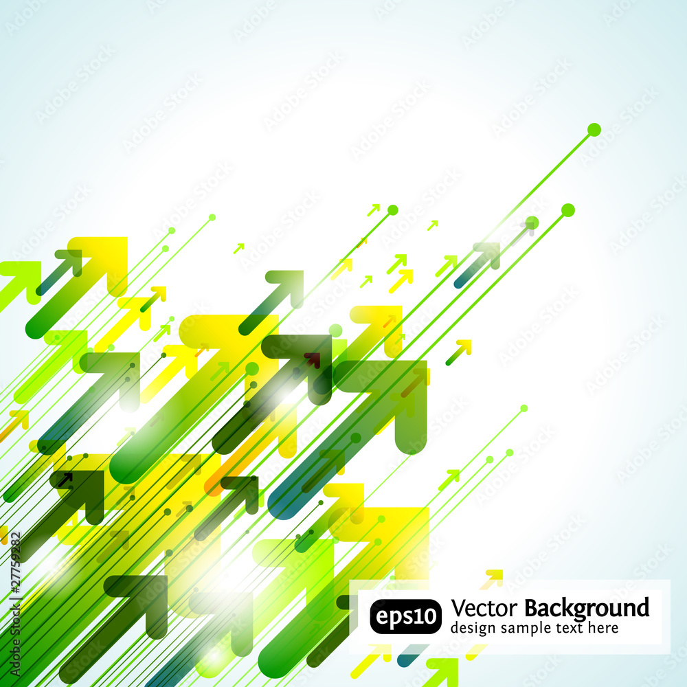 Poster green abstract vector pointer background