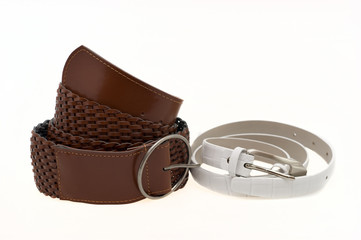 Women's and men's leather belts