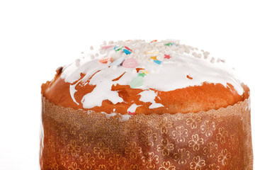 Easter cake isolated on white