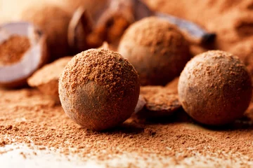Afwasbaar Fotobehang Snoepjes chocolate truffles