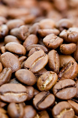 Close up macro shot of coffee bean
