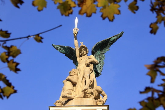 Angel On The Roof Of Vineyard Theatre In Prague