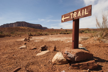 Trail panel in Monument Valley