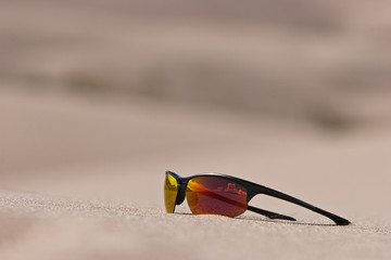 Sungalsses in sand dunes