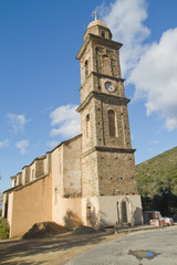 Fototapeta na wymiar eglise de village corse (farinole)