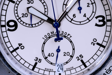 dial  wristwatches in closeup