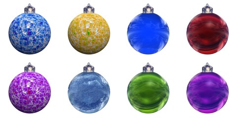 High resolution Christmas ornaments