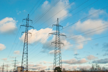 Electricity pylons