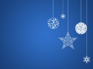 Blue christmas new year background