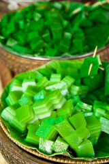 Colorful Thai style native dessert