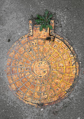 Yellow manhole