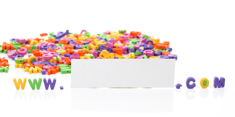 Fototapeta premium world wide web with plastic letters