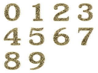 gold font - numbers