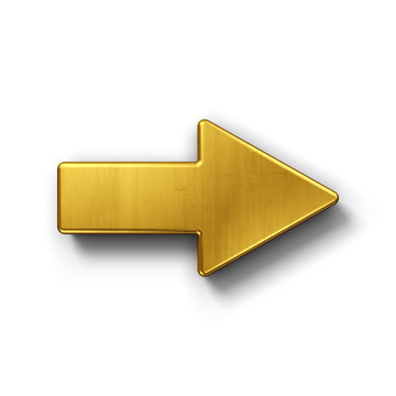 Arrow pointing right in gold