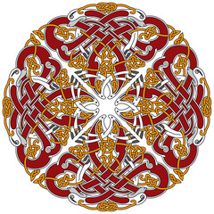 Detailed celtic design element with birds