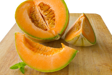 sliced up cantaloupe melo © mlehmann78