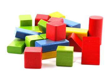 Fototapeta premium Wooden building blocks