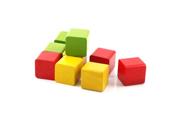 Fototapeta premium Wooden building blocks