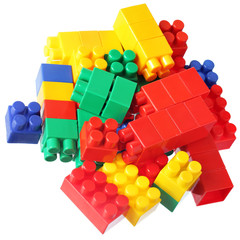 Colorful blocks of meccano