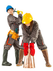 Female construction workers