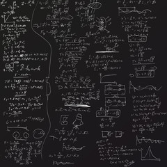 The vector background with physical formulas