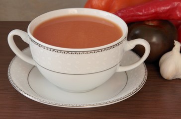 tomato and paprica red soup