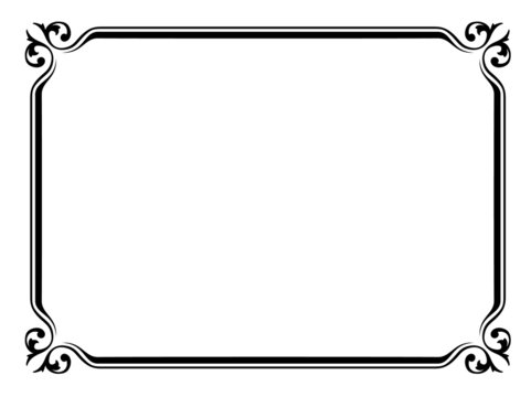Vector simple ornamental decorative frame