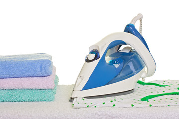 Electric iron and ironed clothes