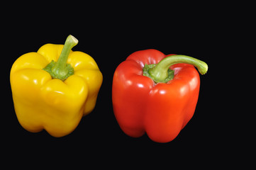 2 Paprika gelb rot