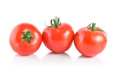 Three mellow red tomatoes
